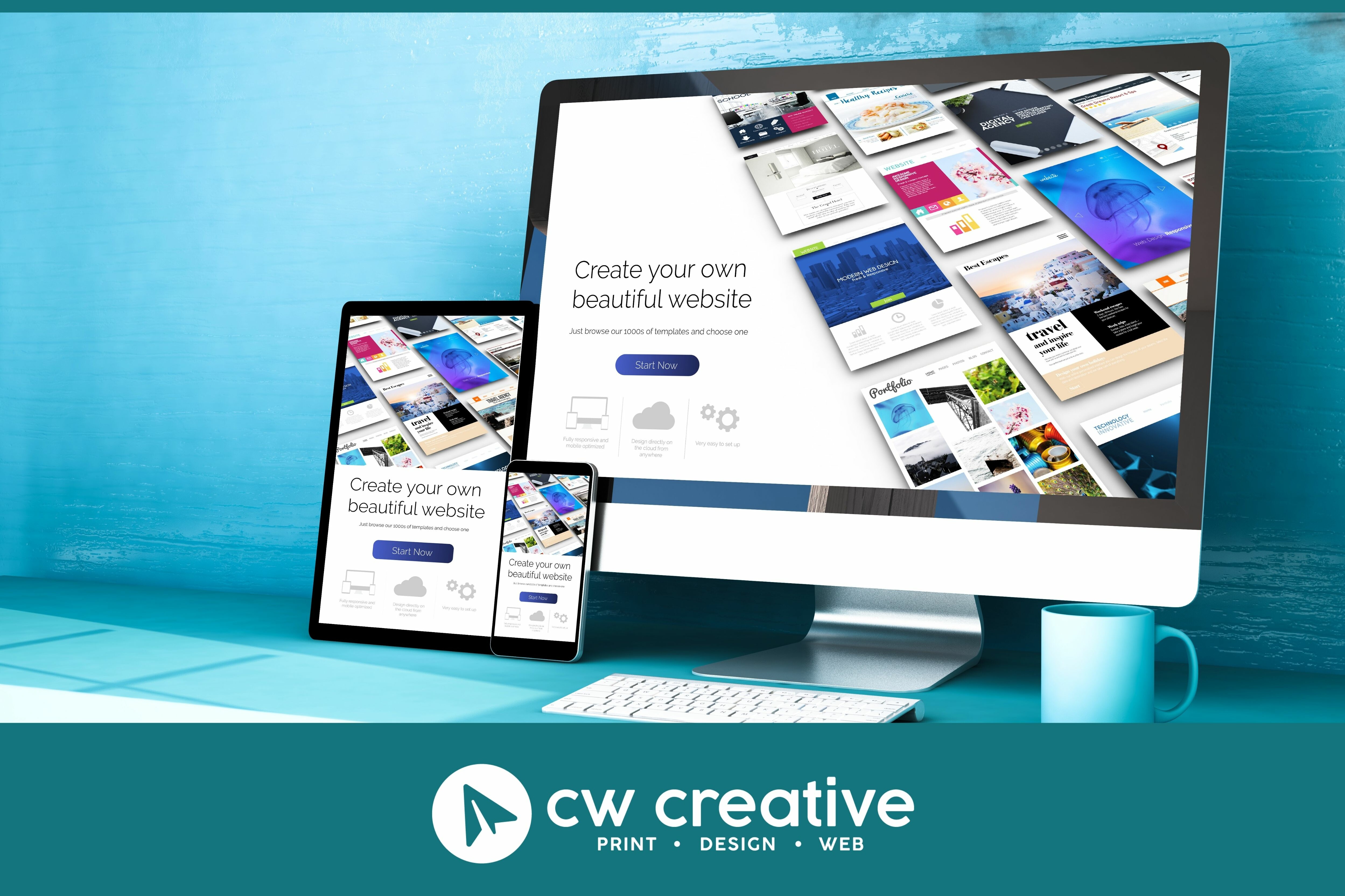 Screens displaying Squarespace website creation tips and mailing list information.