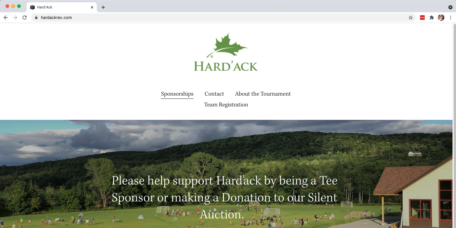 Screenshot of website for Hard'ack