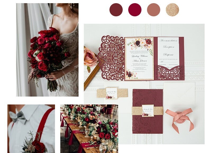 Color palettes for autumn & winter weddings