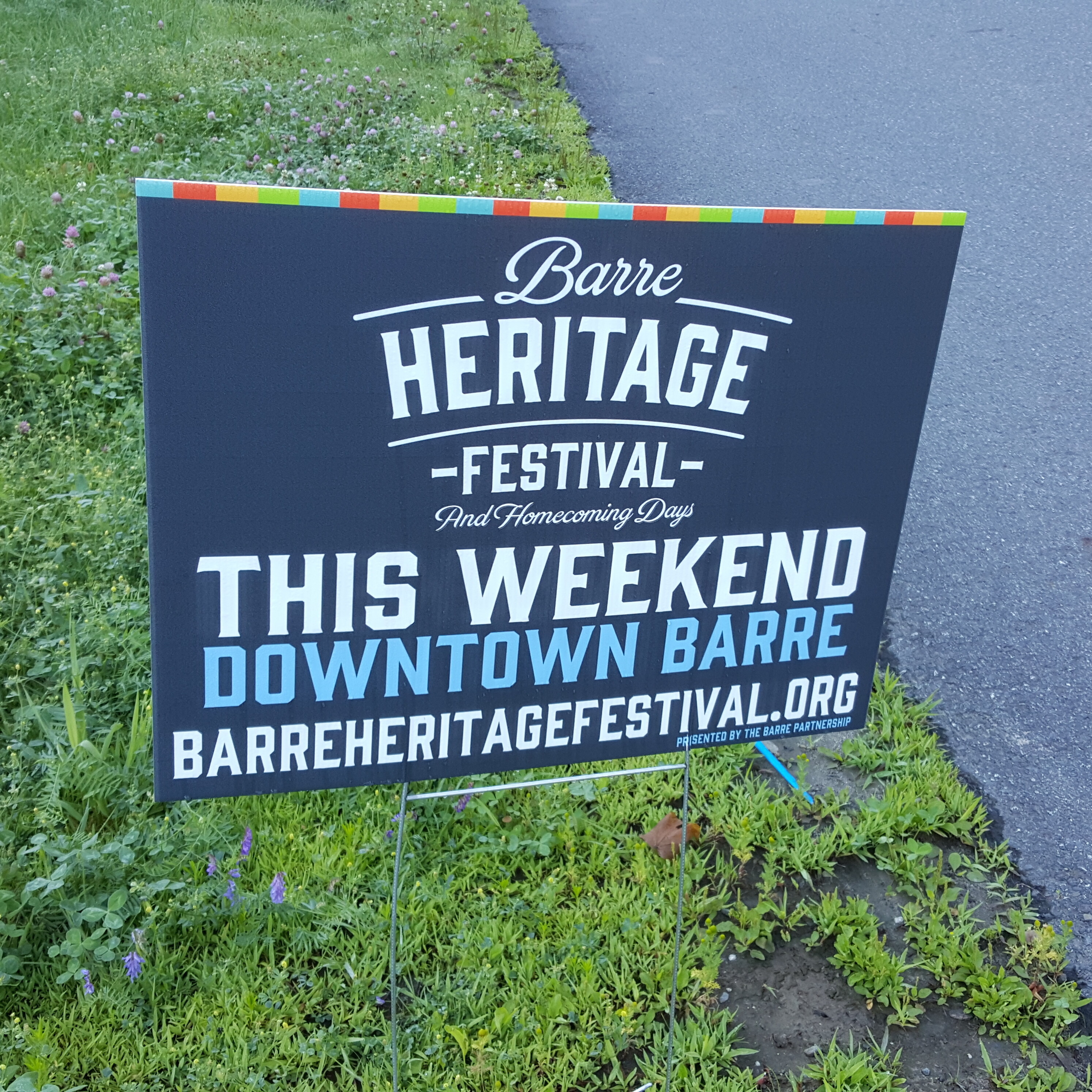 Printed Yard Signs for Event Promotion - Barre Heritage Festival