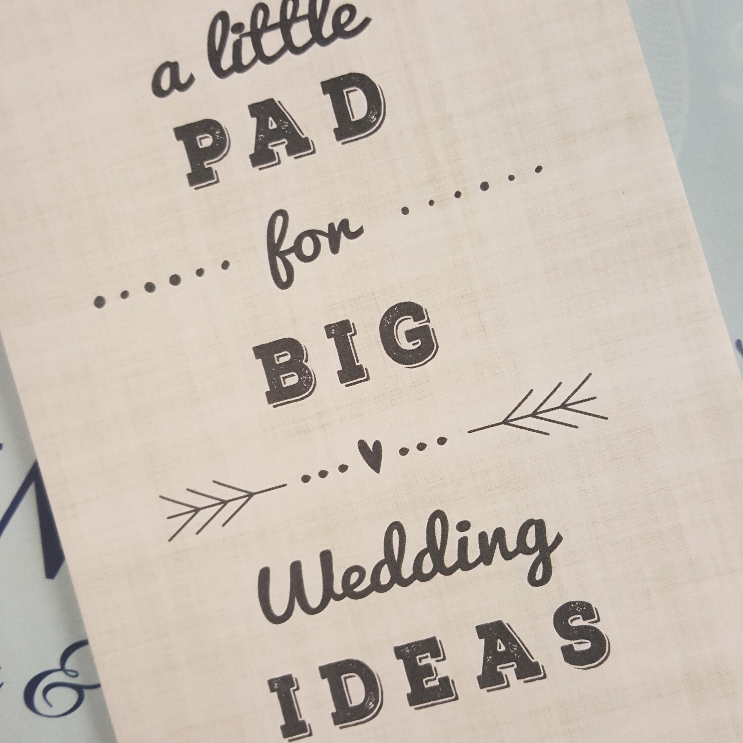 Customer Wedding Ideas notebook, perfect-binding.