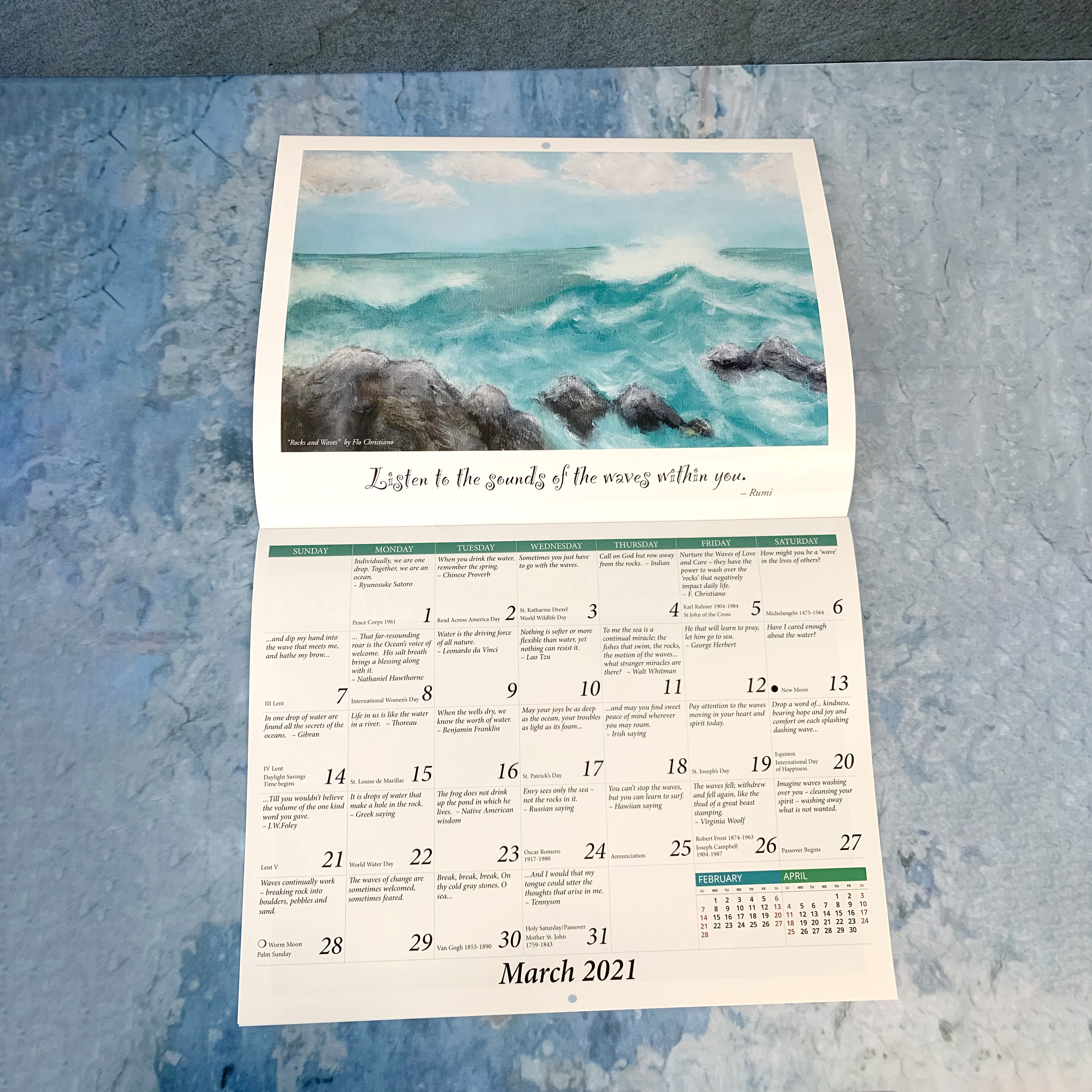 Promotional Calendar for Ministry of the Arts (inside)