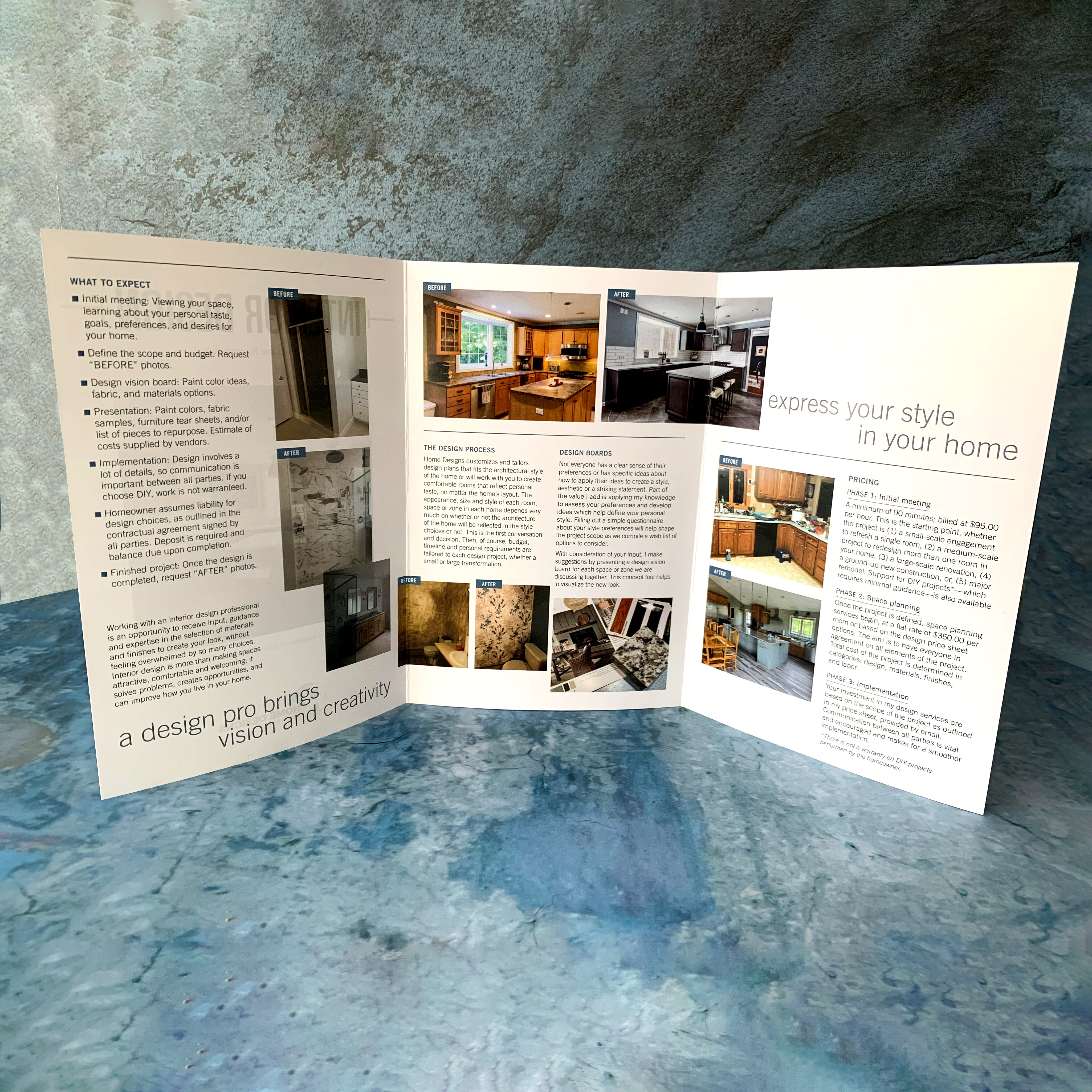 Printed Oversized Brochure for Home Designs (inside)