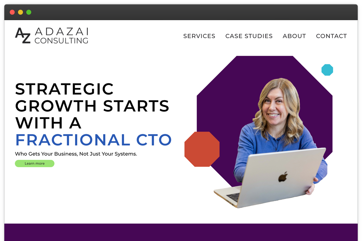Screenshot of Adazai Consulting's Website