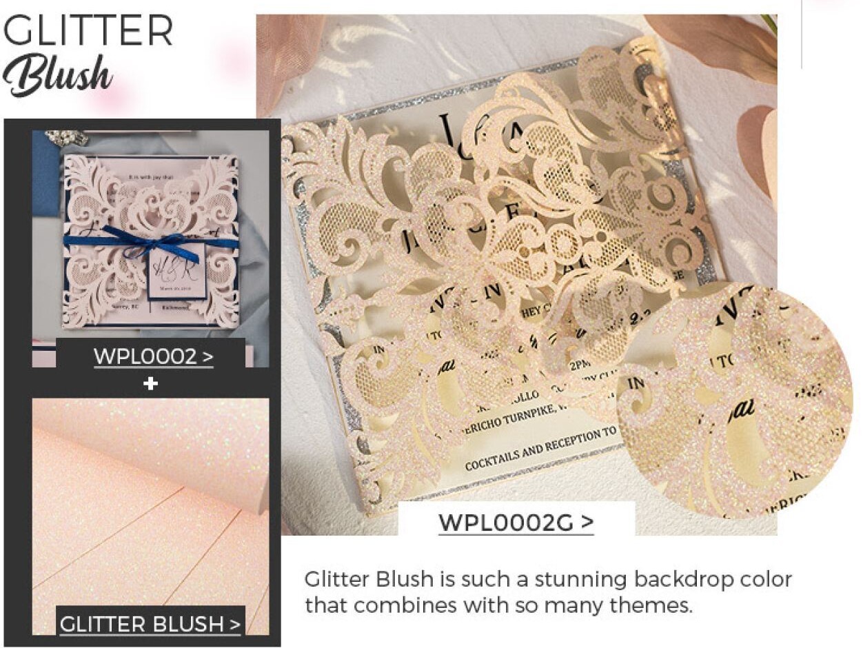 Glitter Blush is such a stunning backdrop color that combines with so many themes