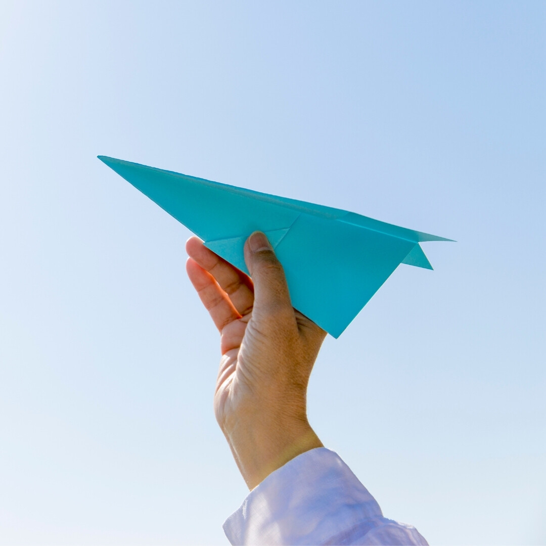 Photo of a paper airplane