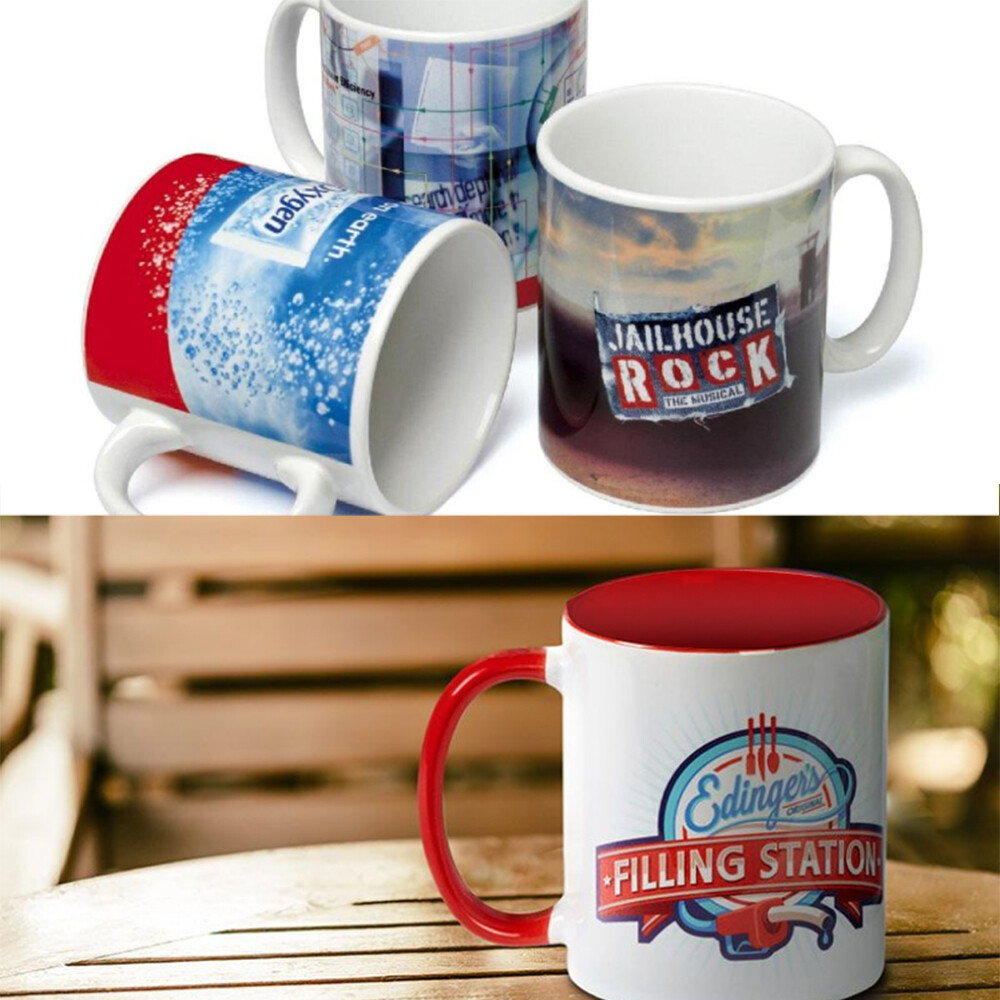 Ceramic mug with full color sublimation printing.