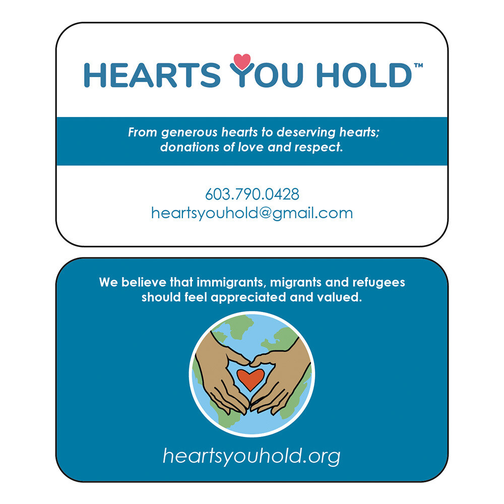 Custom business card design for Hearts You Hold