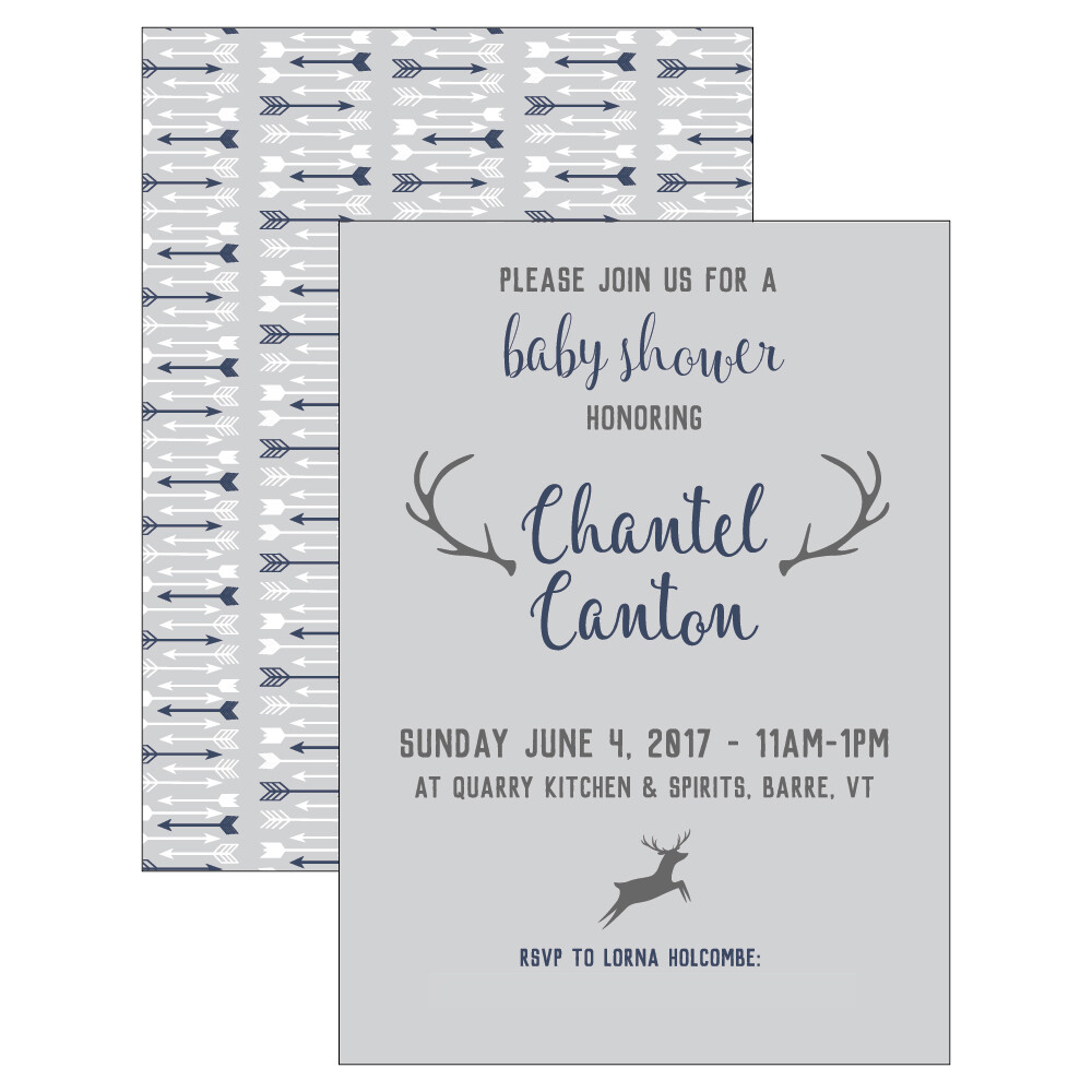 Custom designed baby shower invitation