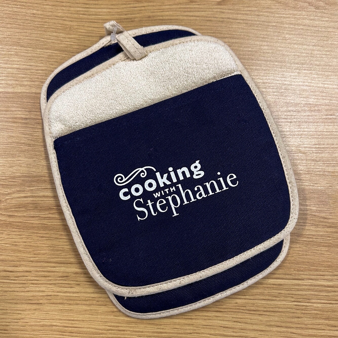 CW Creative Product Photography - Cooking with Stephanie branded pot holders
