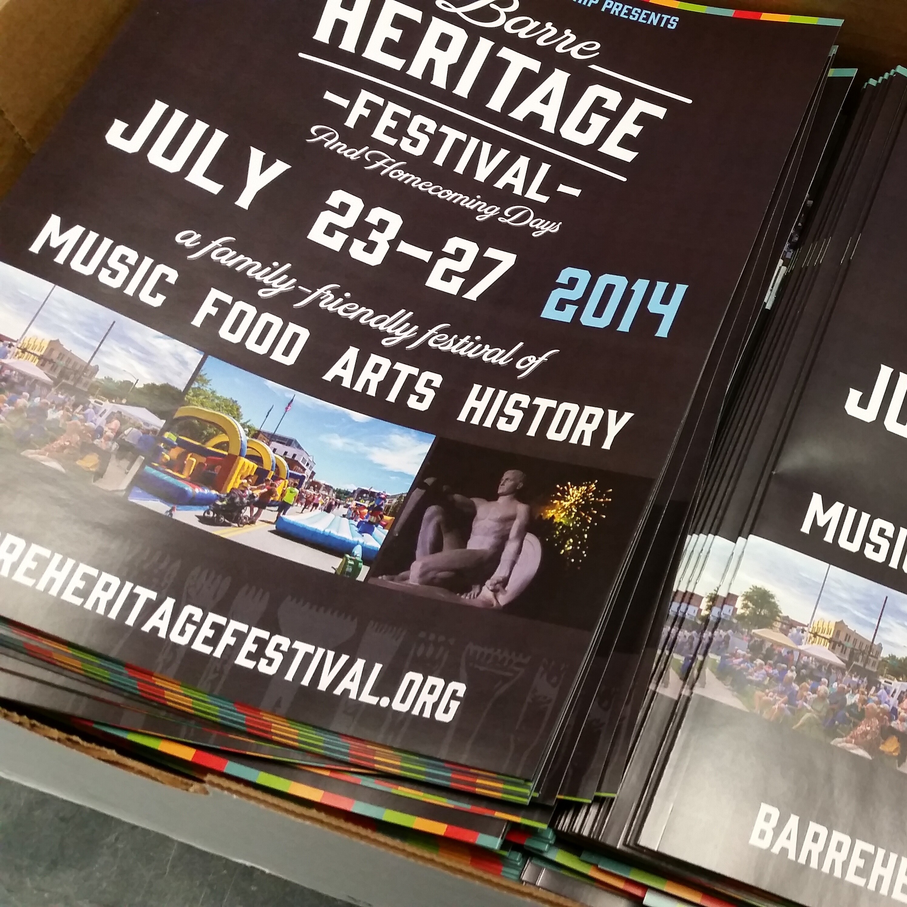 Event Programs for Barre Heritage Festival