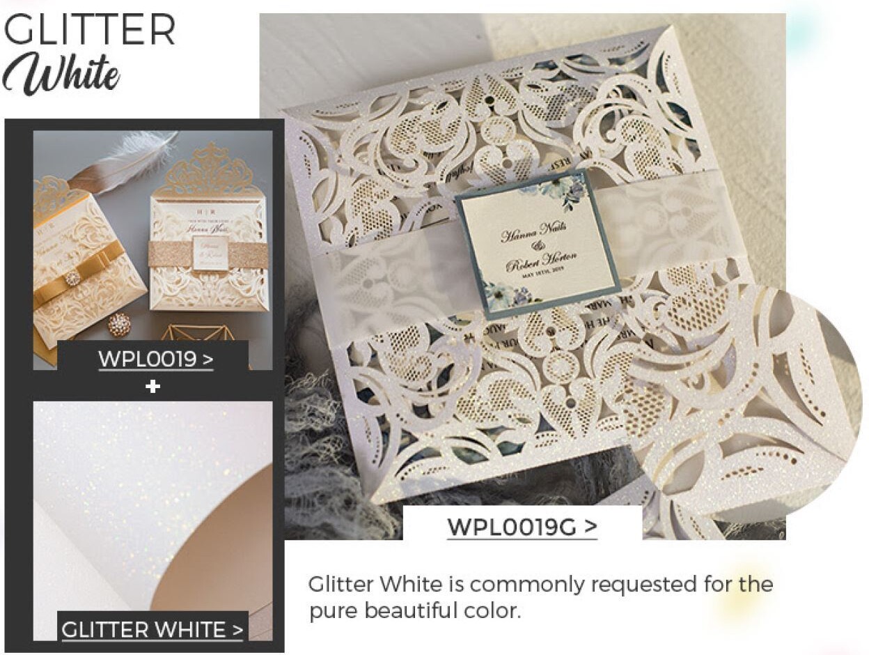 Glitter White is commonly requested for the pure beautiful color