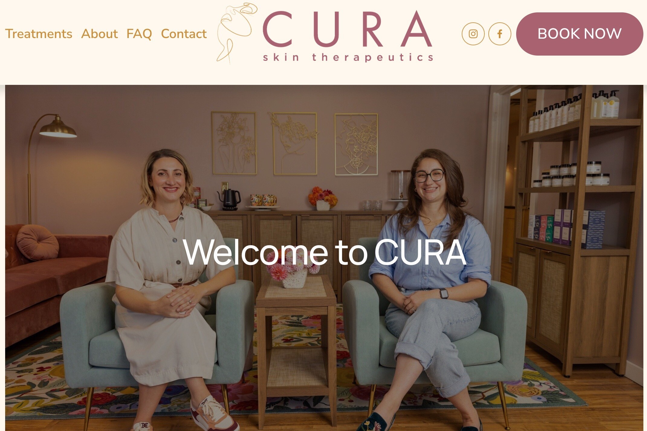 Website for Cura Skin Therapeutics