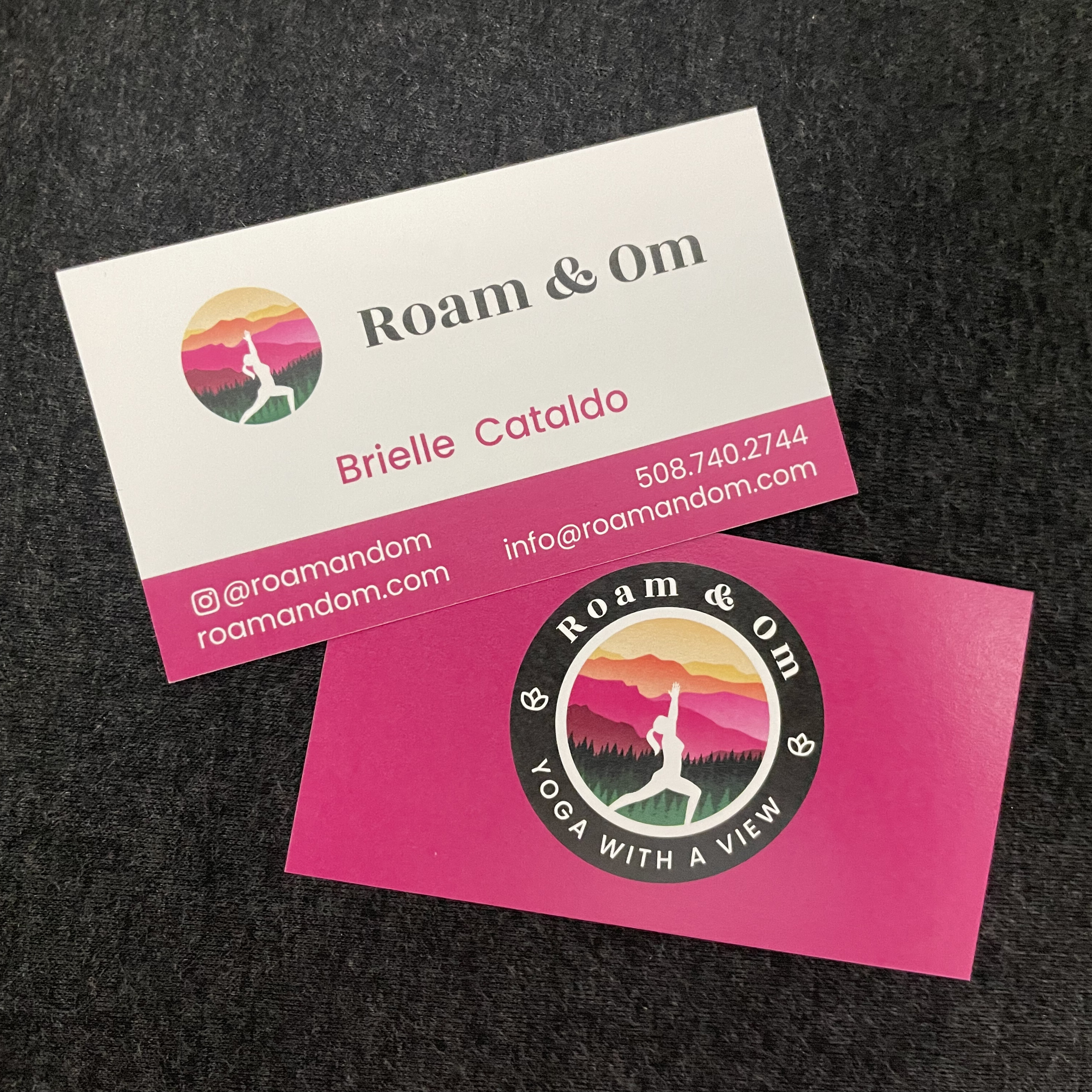 Business card printing for Roam & Om