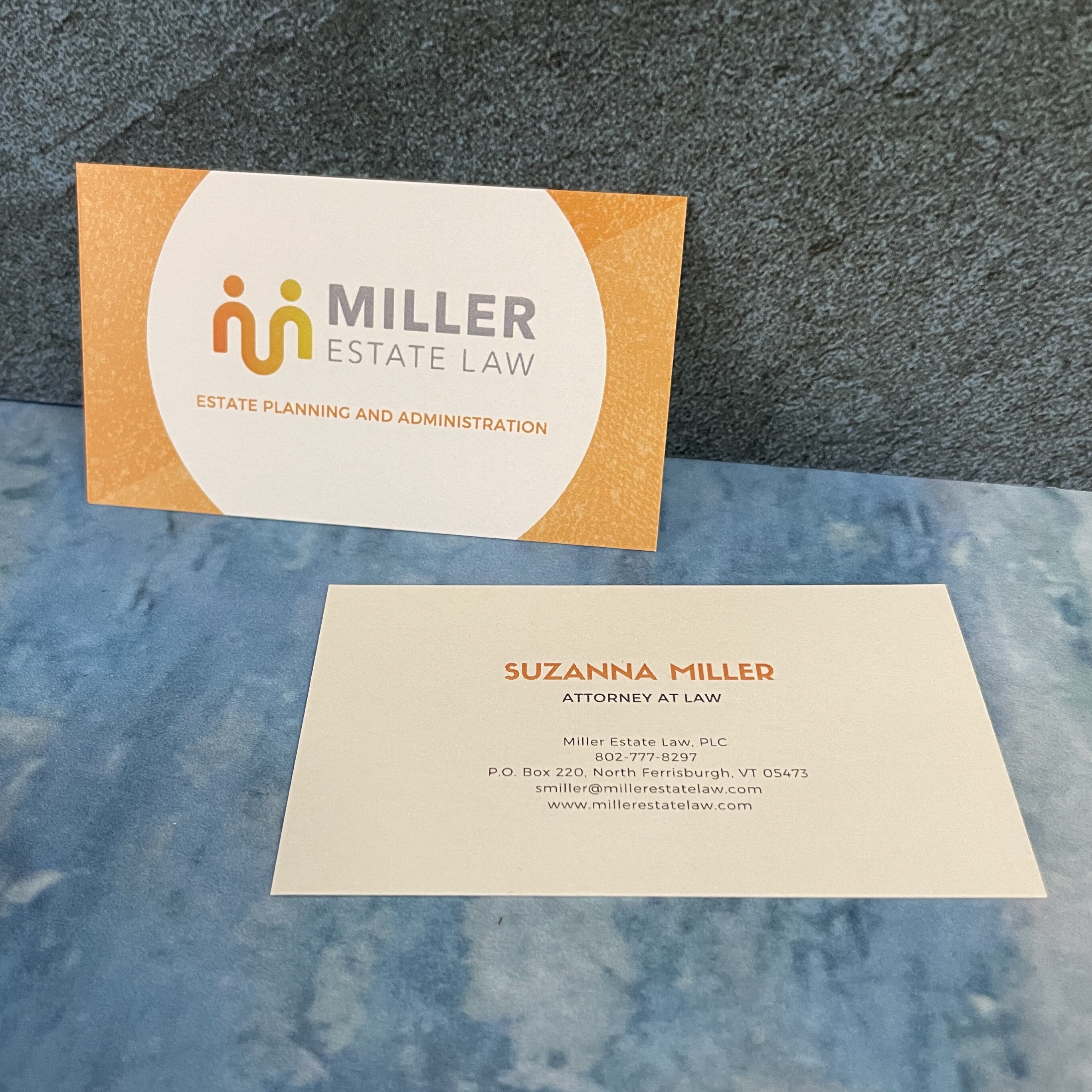 Business card printing for Miller Estate Law