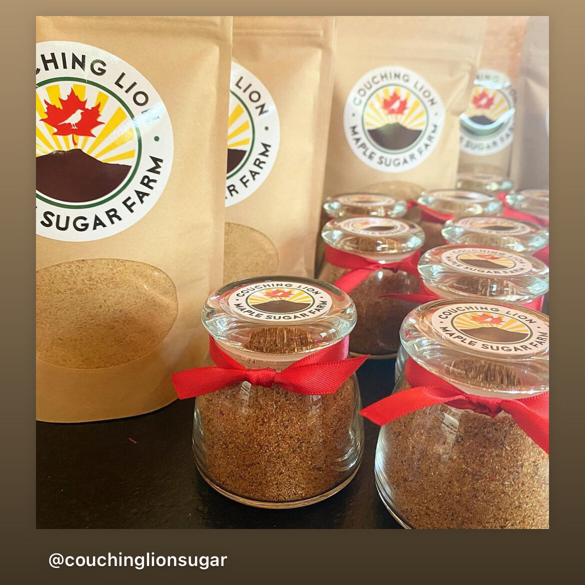 Product Labels for Couching Lion Maple Sugar Farm