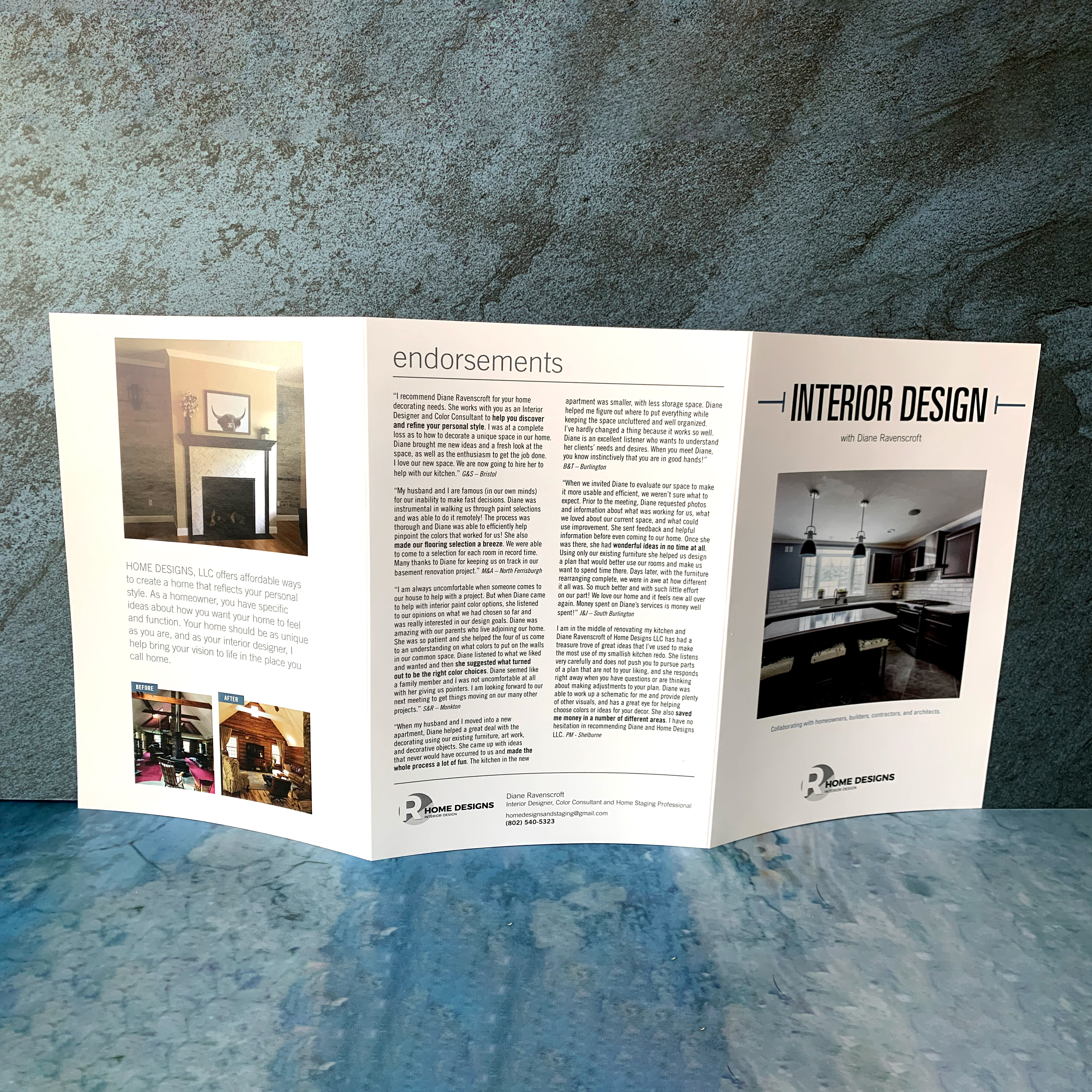 Printed Oversized Brochure for Home Designs (outside)