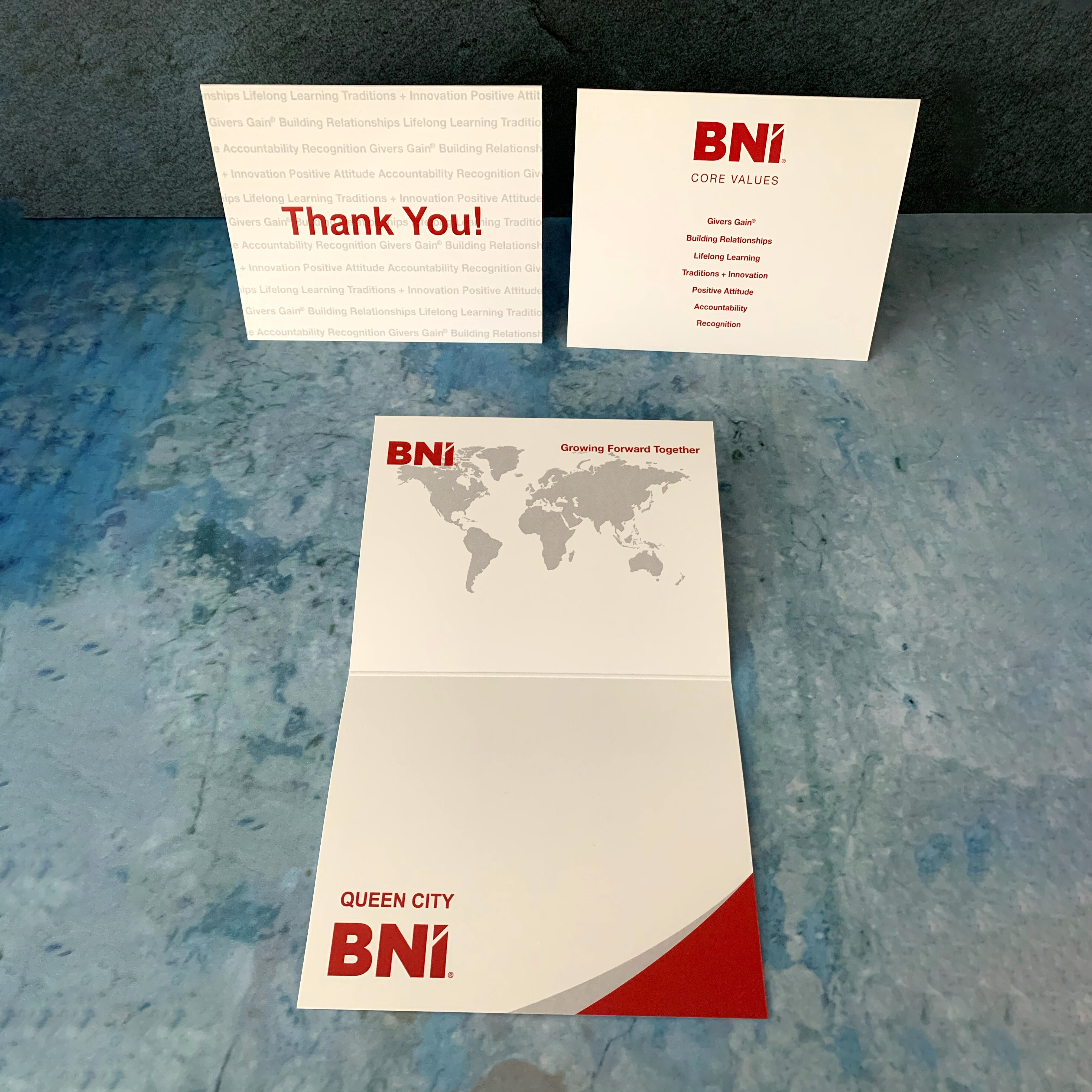 Branded Thank You Cards for Queen City BNI