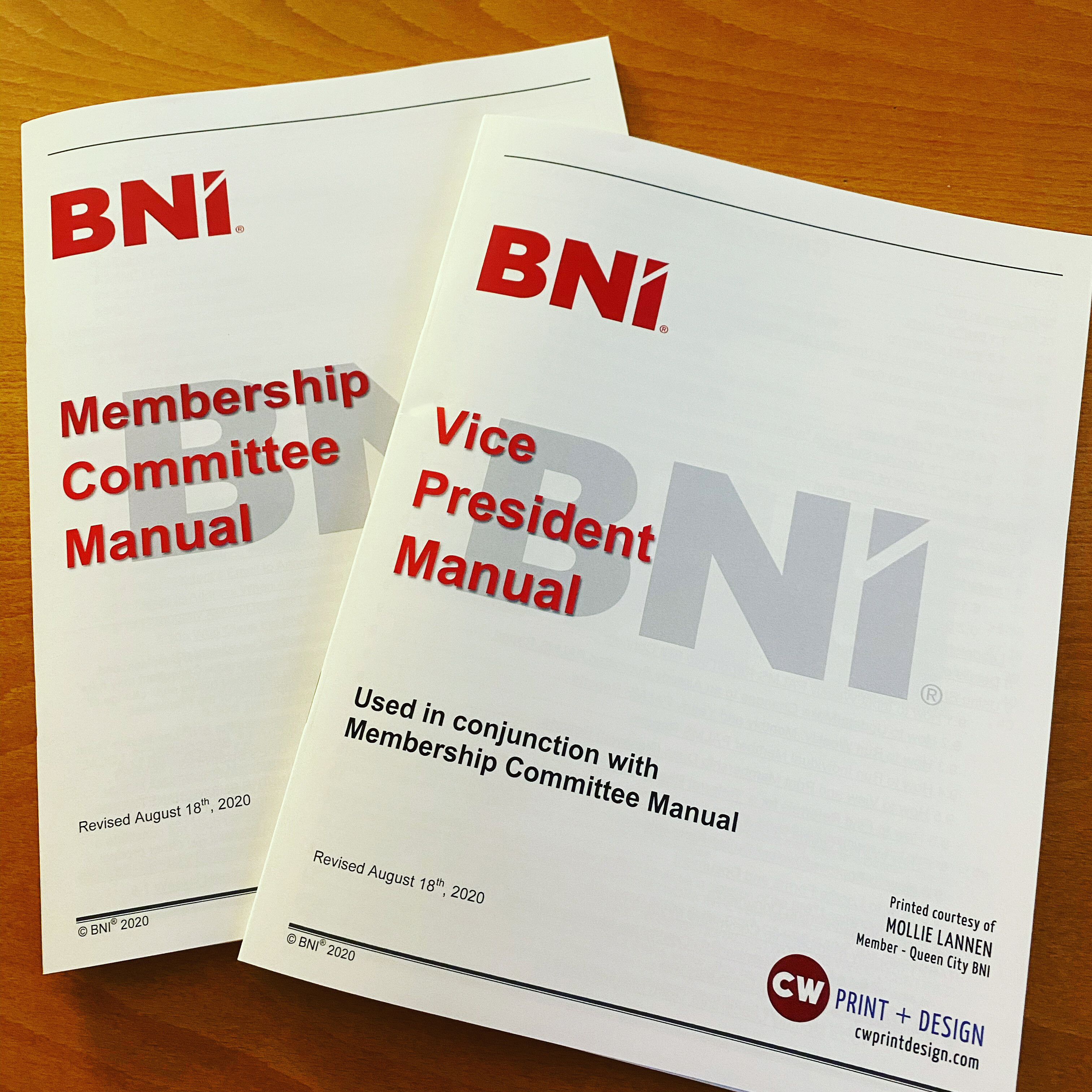 Training Manuals for BNI Vermont