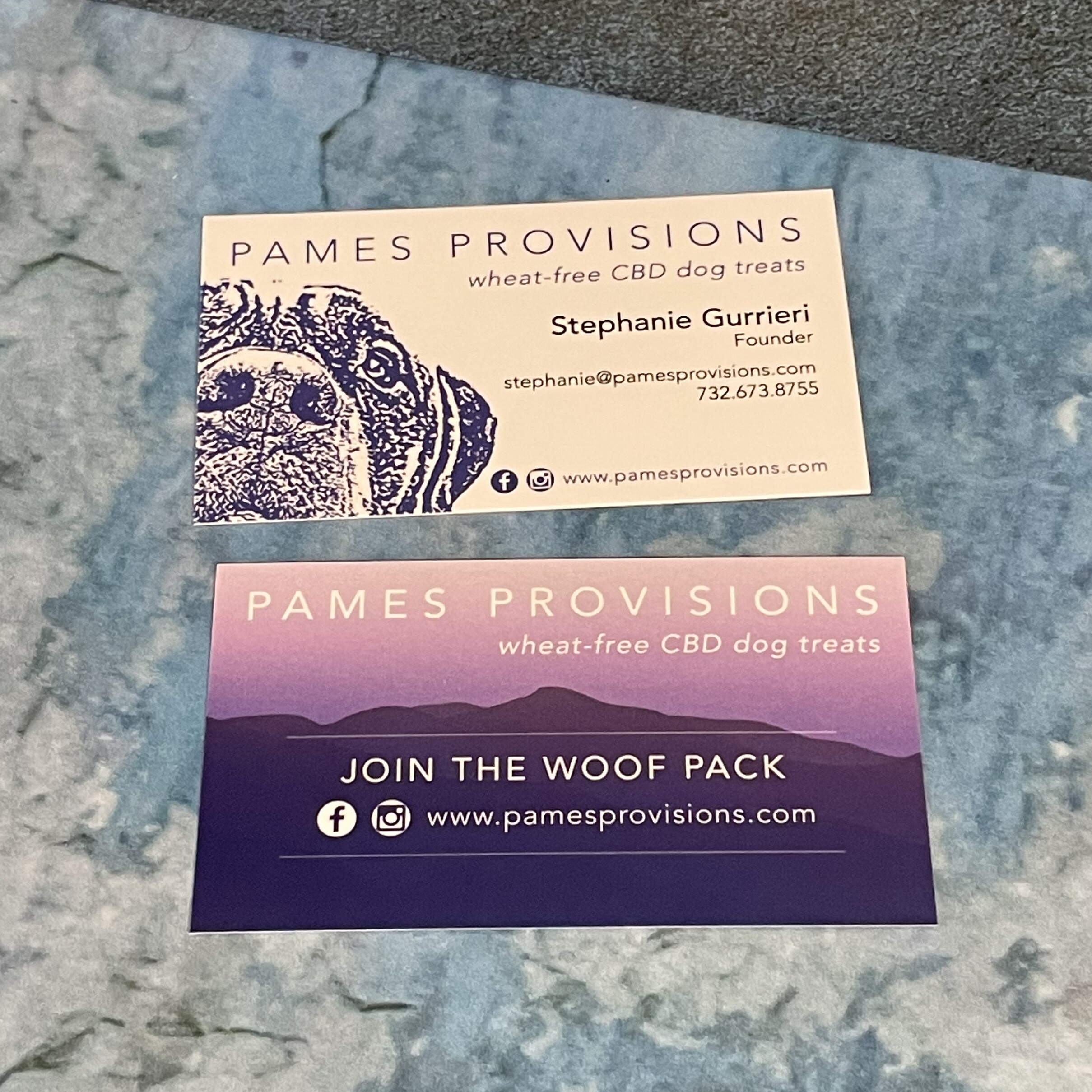 Business card printing for Pames Provisions