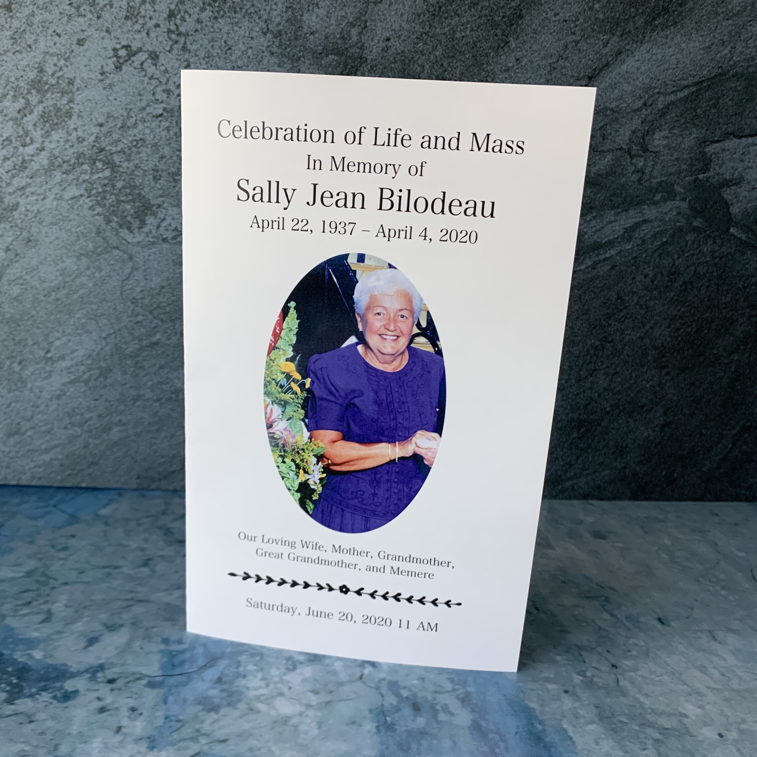 Programs for Celebration of Life / Memorial Services