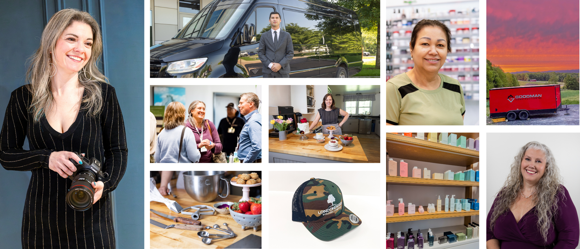 collage of photography examples from CW Creative